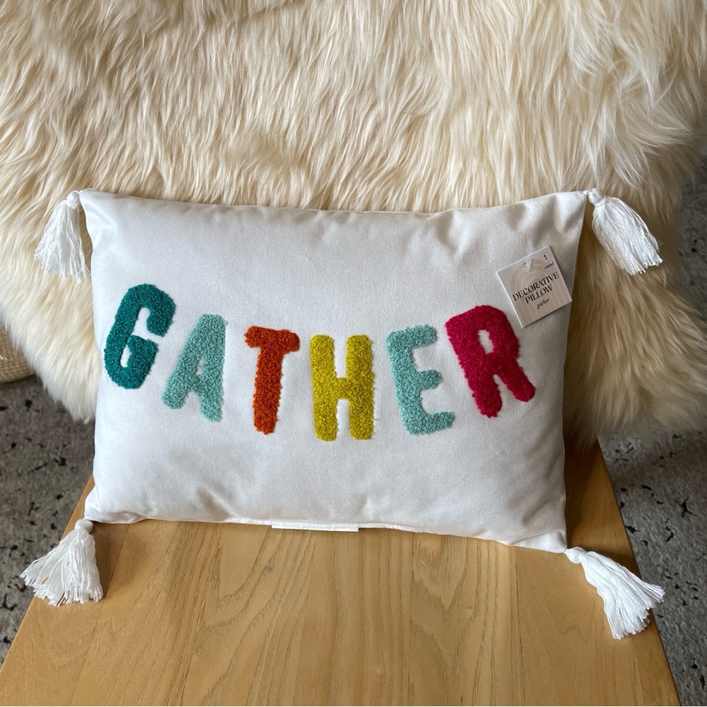 Accent Pillow w/ tassels “Gather” Target Retired Design: Bullseye Playground